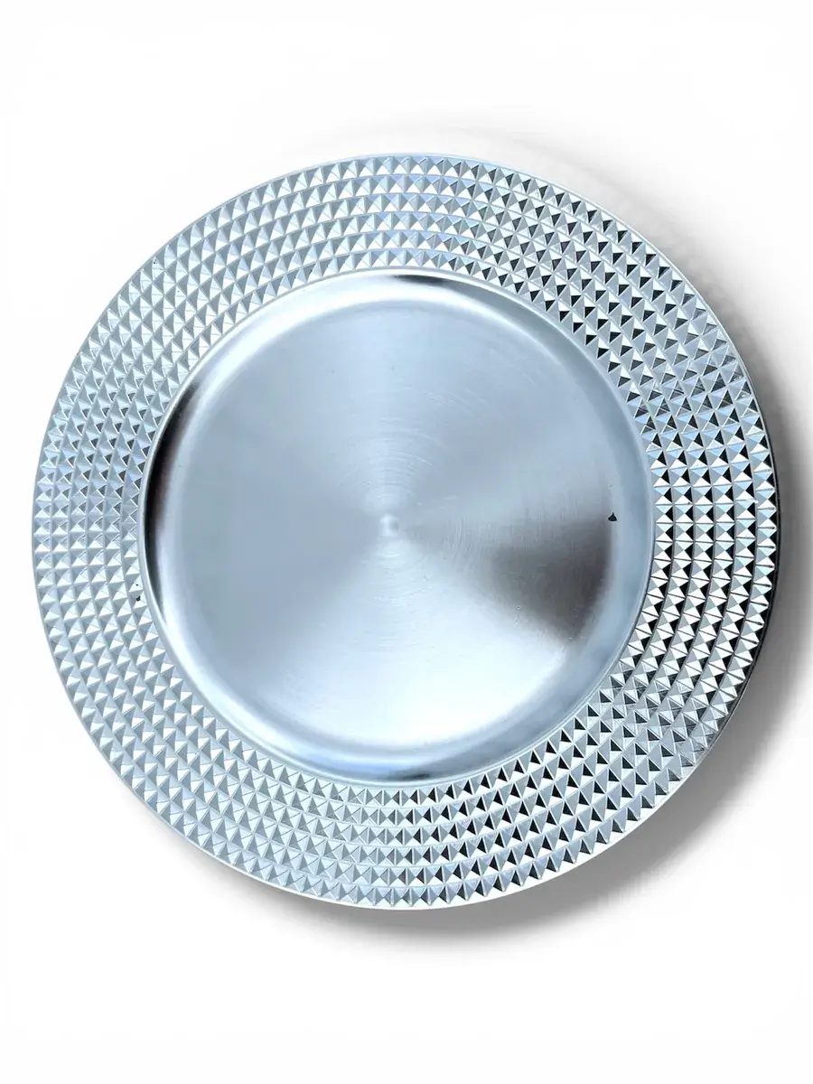 Base plato plateado 33 cm