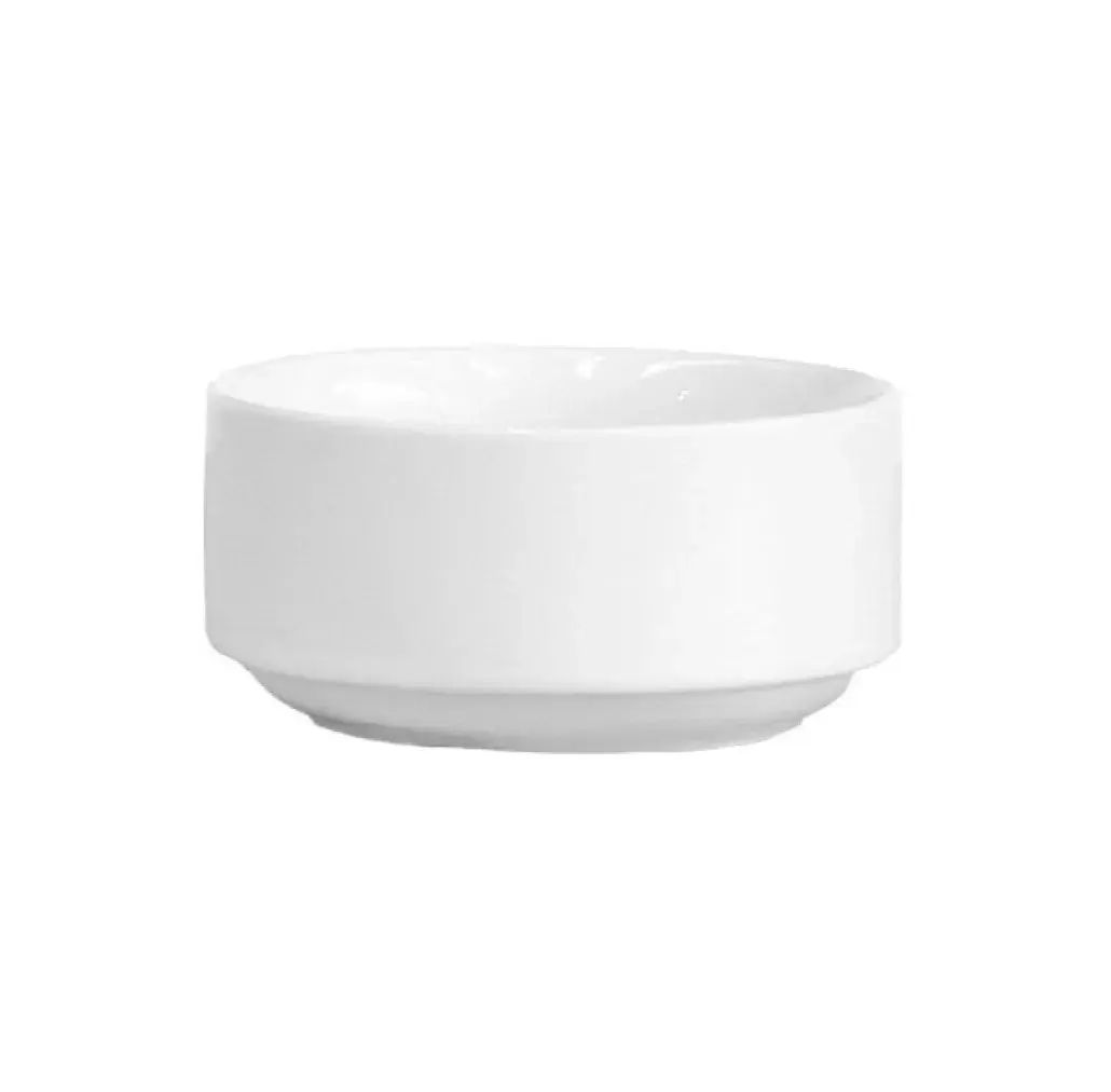 Pocillo de mantequilla loza blanca 8x4 cm