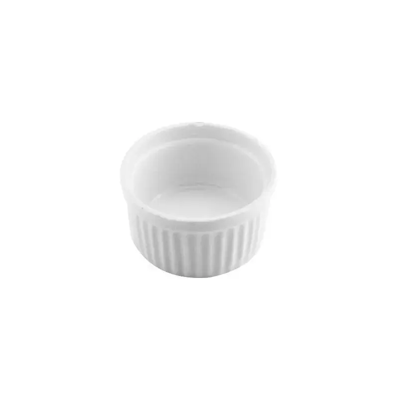 Pocillo soufle loza blanca 7,5 cm