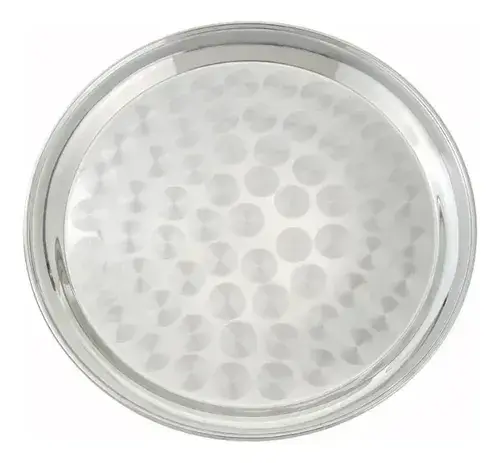 Bandeja redonda acero inox
