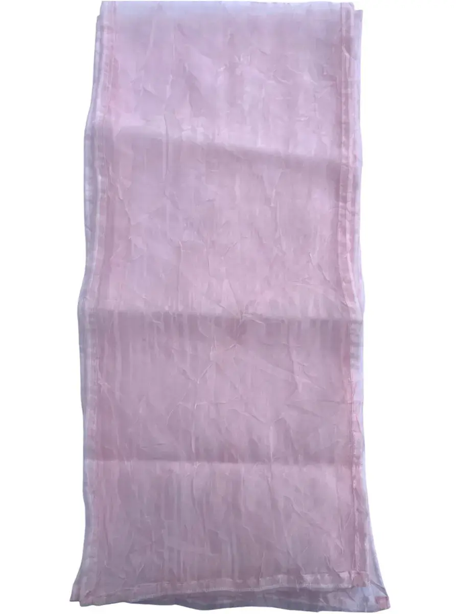 Camino de muselina color rosado claro