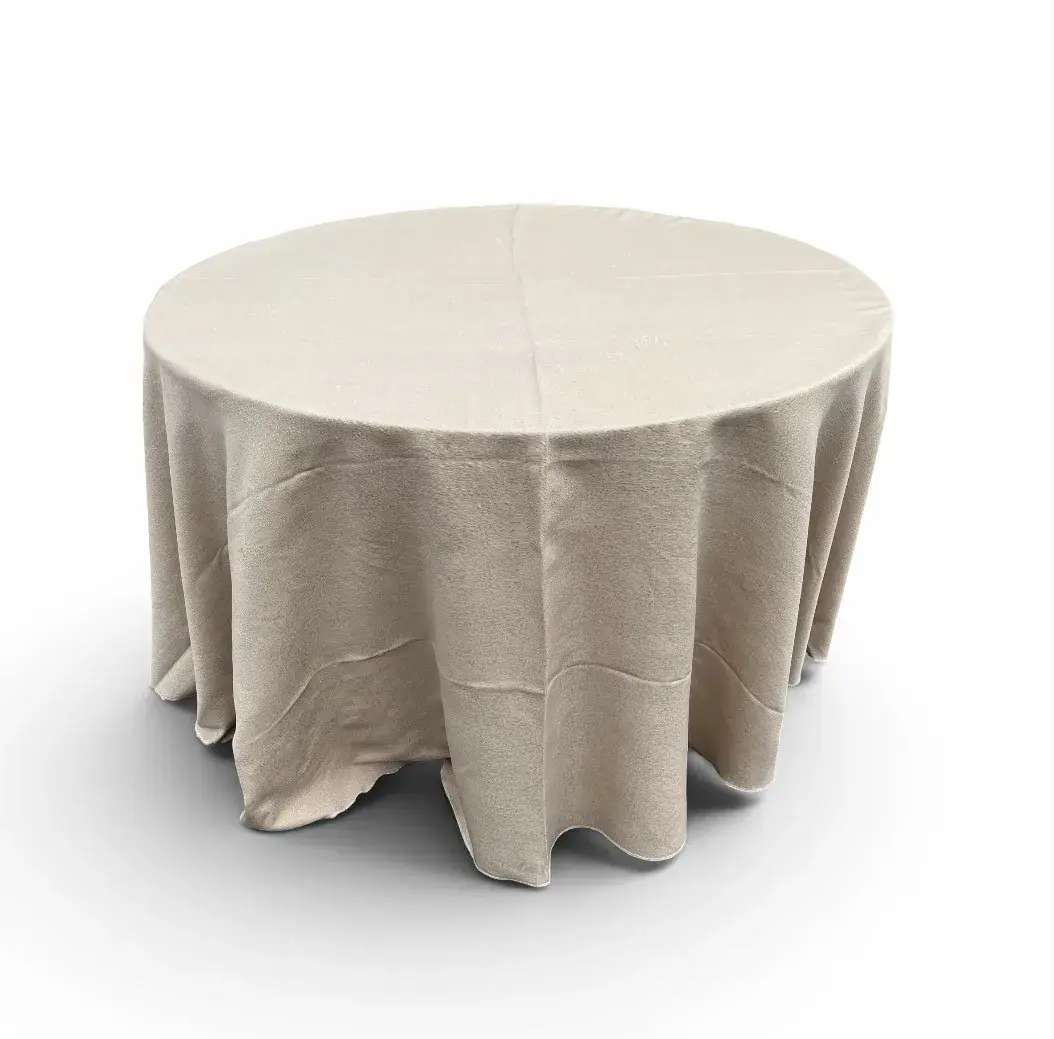 Mantel redondo color beige 3 mts. diametro