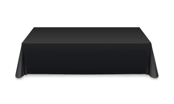 MANTEL RECT. COLOR NEGRO PARA MESÓN 2,40 CM. ( 3,90x2,25 CM.)