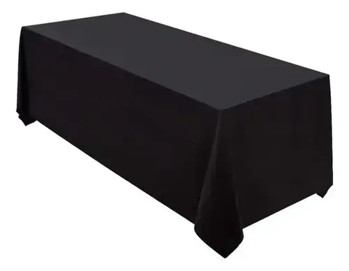MANTEL RECT. COLOR NEGRO PARA MESÓN 1,80 CM. ( 3,30x2,25 CM.)