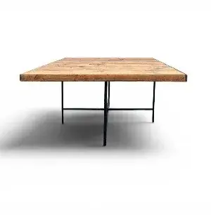 MESA CUADRADA DE MADERA NATURAL 1,50x1,50x75 CM