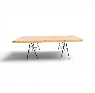 MESÓN RECT. DE MADERA NATURAL 2,40x75x75 CM