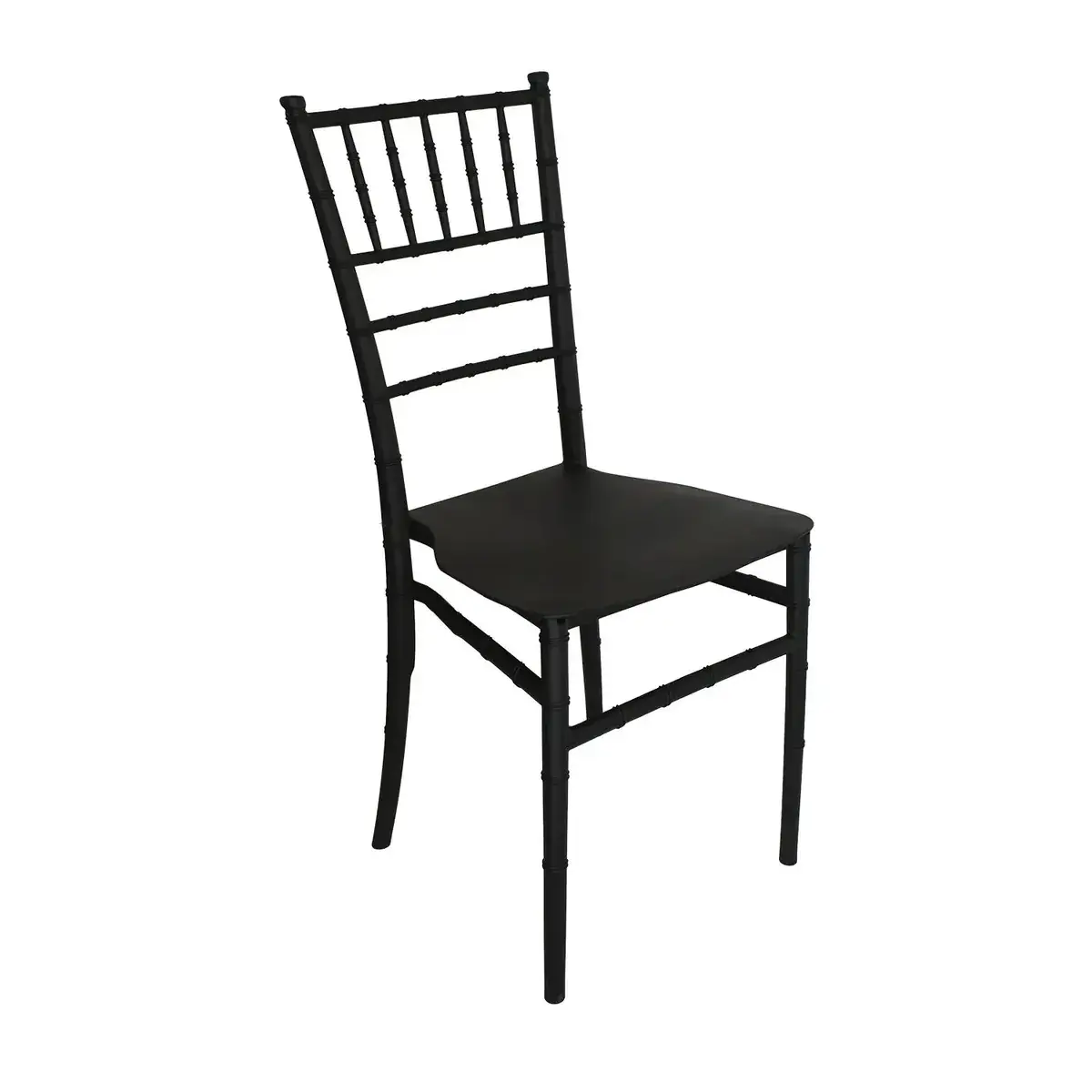 Silla chiavari negra sin cojin