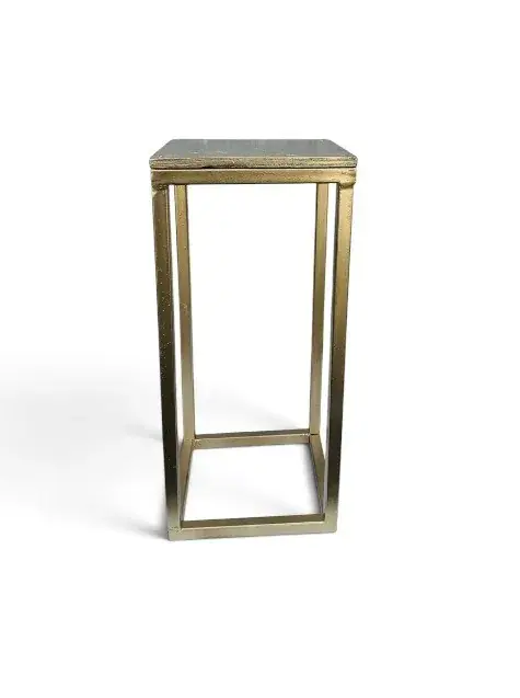 CUBO METÁLICO DORADO ALTO 50x25X25 CM