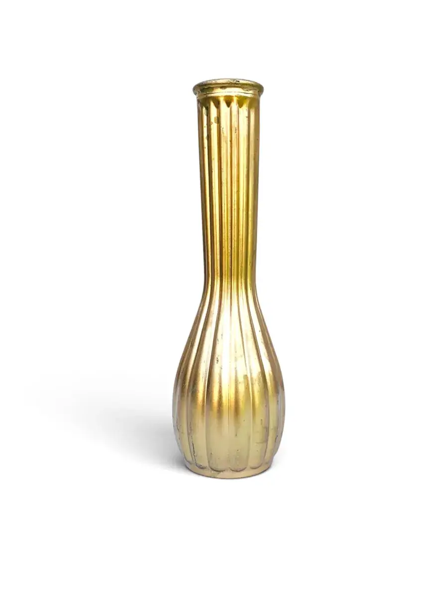 Florero de vidrio dorado 22 cm