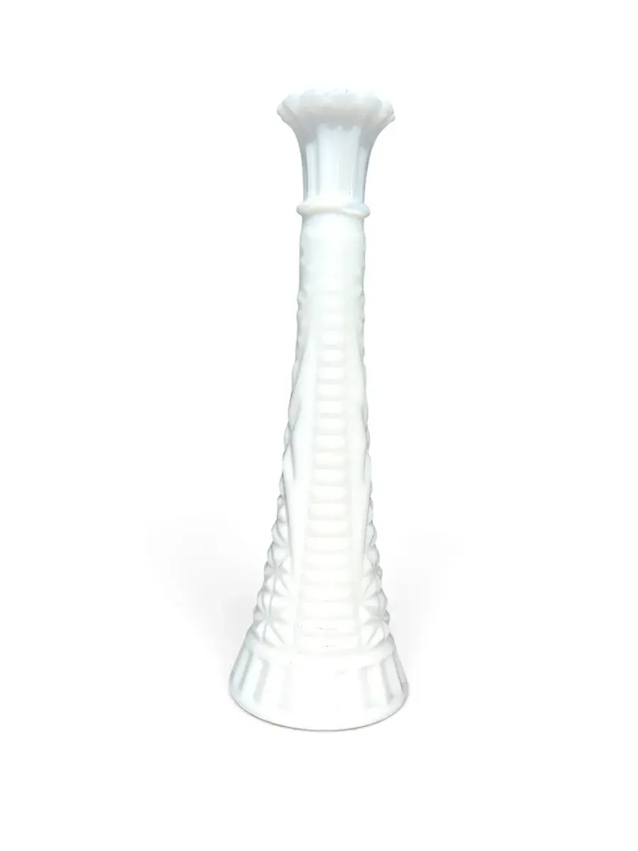 Florero de vidrio blanco 23 cm