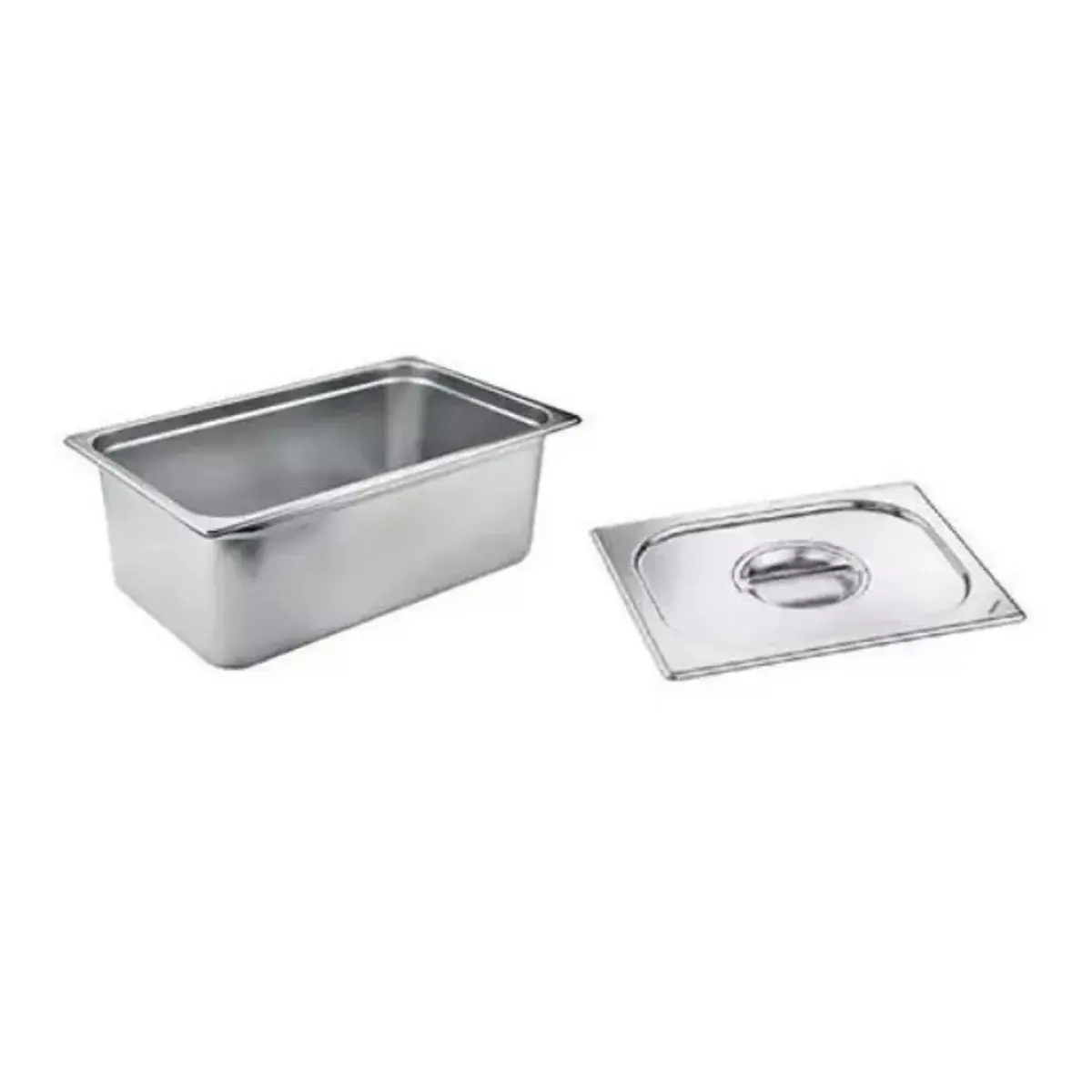 Azaderas acero inox. con tapa 54 cm. largo x 33 cm. ancho x 19 cm alto